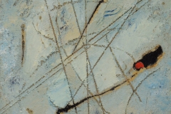 SENZA TITOLO n. 260 Olio sabbia e te cnica mista su tela  - cm 50x50
