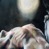 GHOST 1 Tecnica mista su tela - cm. 80x80